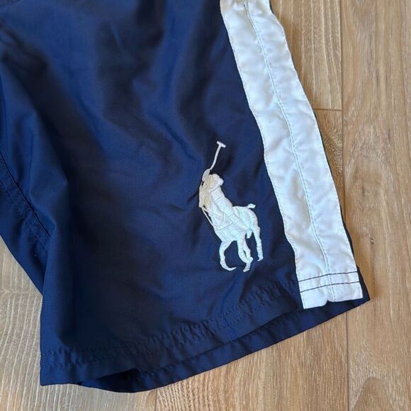 boys polo ralph lauren blue and white #3 swim trunk size small (8) - Picture 3 of 10